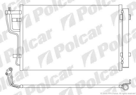 Радиатор кондиционера Ceed 06-, I30 Polcar 4114K8C1