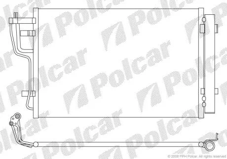 Радиатор кондиционера Ceed 06-, I30 (POLCAR) Polcar 4114K8C1