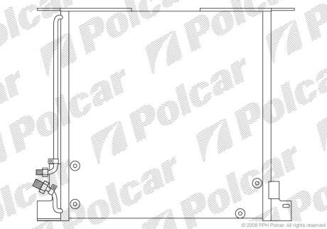 Радіатори кондиціонера MERCEDES VITO Polcar 5012K8C1