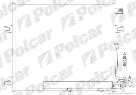 Радіатори кондиціонера Mercedes ML (W164) Polcar 5045K8C1