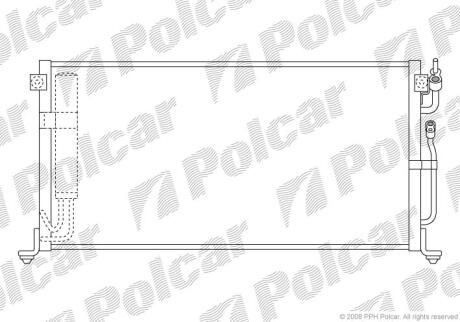 Радіатори кондиціонера MITS. LANCER 09.03- Polcar 5233K8C1