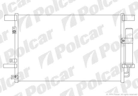 Радіатори кондиціонера Mit.Outlander/Lancer Polcar 5266K8C1