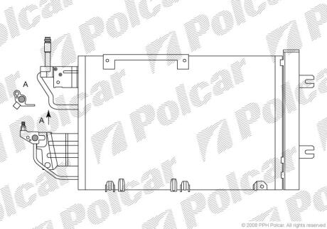 Радіатори кондиціонера Opel Astra H Polcar 5509K8C5