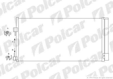 Радіатори кондиціонера RENAULT LAGUNA, 07- Polcar 6039K8C1