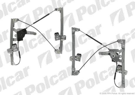 Склопідйомник електричний без електромотора SKODA OCTAVIA, 01- Polcar 6921PSG2