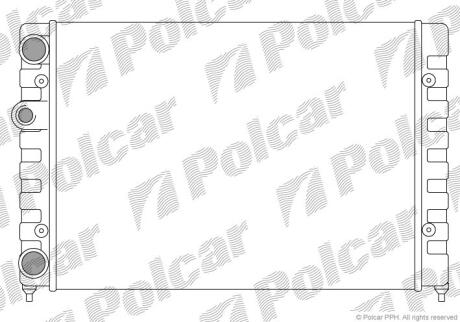 Радіатори охолодження GOLF III / VENTO 91- Polcar 953808A1