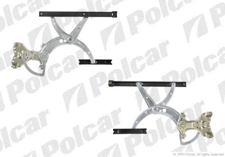 Склопідйомник електричний без електромотора vw PASSAT (B3), 88- Polcar 9546PSG2