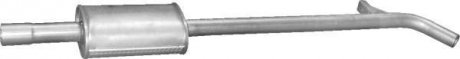 Глушитель алюм. сталь, средн. часть Renault Clio III 1.2i 16V 05- POLMOSTROW 21.32