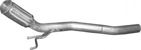 Глушитель алюм. сталь, передн. часть, без катализатора VW Golf V / Touran / Audi A3 POLMOSTROW 30.627 (фото 1)