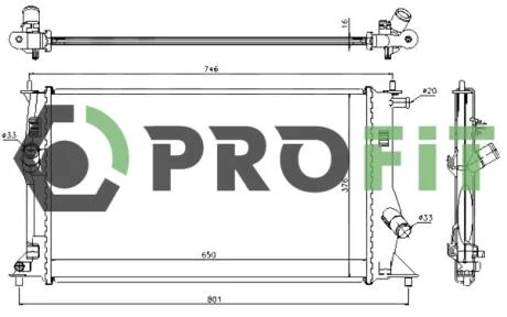 Радіатор охолоджування PROFIT 1740-0220
