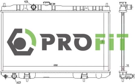 Фото радіатор охолоджування PROFIT 1740-0261 Радіатор охолоджування PROFIT 1740-0261