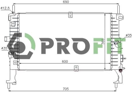 Радіатор охолоджування PROFIT 1740-0395