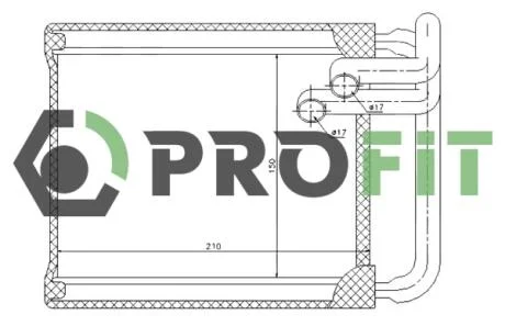 Радіатор пічки PROFIT 1760-0140