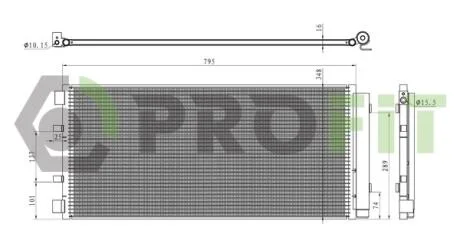 Конденсер кондиціонера PROFIT 1770-0376