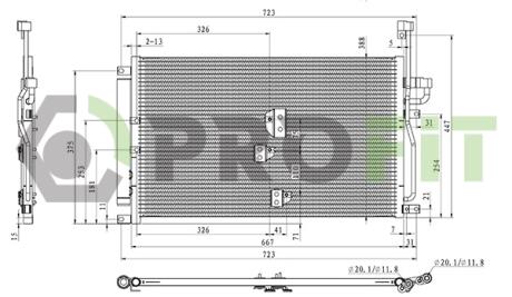 Конденсер кондиціонера PROFIT 1770-0555