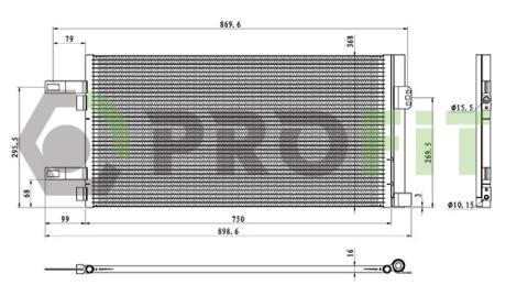 Конденсер кондиціонера PROFIT 1770-0557