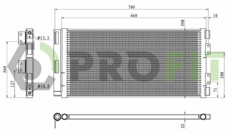 Конденсер кондиціонера PROFIT 1770-0562