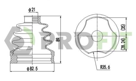 Фото пильник ШРКШ гумовий + змазка PROFIT 2710-0004 XLB Пильник ШРКШ гумовий + змазка PROFIT 2710-0004 XLB
