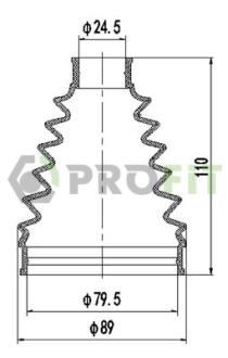 Пильник ШРКШ гумовий + змазка PROFIT 2710-0052 XLB