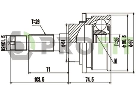 Фото шРКШ зі змазкою в комплекті PROFIT 2710-3143 ШРКШ зі змазкою в комплекті PROFIT 2710-3143