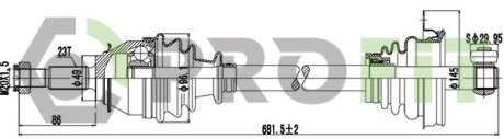 Піввісь PROFIT 2730-0792