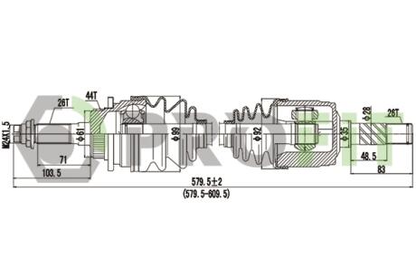 Піввісь PROFIT 2730-3127