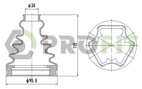 Фото пильник ШРКШ гумовий + змазка PROFIT 2810-0027 XLB Пильник ШРКШ гумовий + змазка PROFIT 2810-0027 XLB