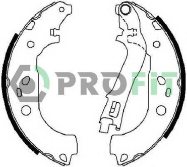 Колодки гальмівні барабанні PROFIT 5001-0676