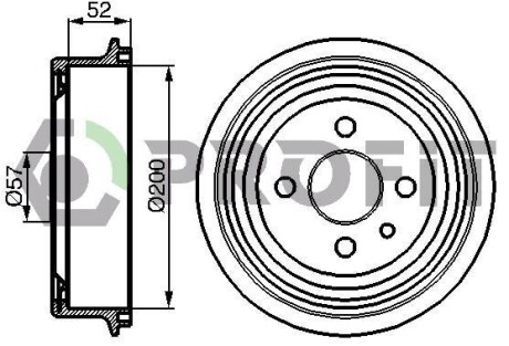 Барабан гальмівний PROFIT 5020-0013