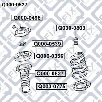Пильовик переднього амортизатора Q-FIX Q0000527