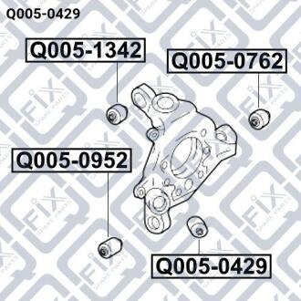 Сайлентблок задньої цапфи Q-FIX Q0050429