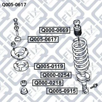 Втулка переднього амортизатора Q-FIX Q0050617