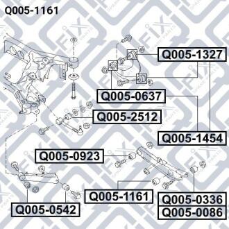 Сайлентблок задньої поперечної тяги Q-FIX Q0051161