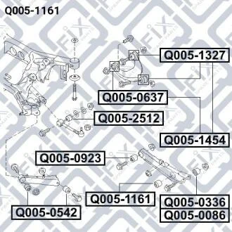 Сайлентблок задньої поперечної тяги Q-FIX Q0051161