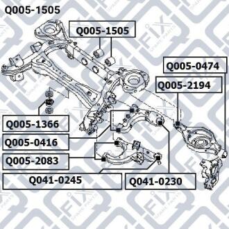 Сайлентблок заднього диференціала Q-FIX Q0051505