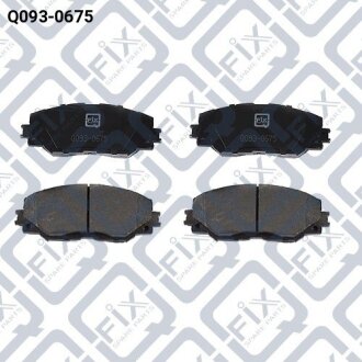 Колодки гальмівні передні Toyota Auris 1.4i, 1.6i 06–/Toyota Corolla 1.6 16V 08–/Toyota RAV4 06– Q-FIX Q0930675