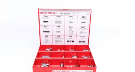 Фото 1 - комплект фітингів для гальмівних трубок QUICK BRAKE 0001C Комплект фітингів для гальмівних трубок QUICK BRAKE 0001C (фото 1)