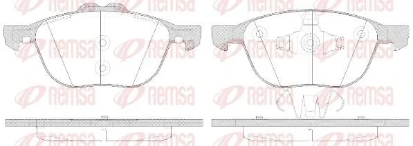 Колодки гальмівні дискові REMSA 1082.50 (фото 1)
