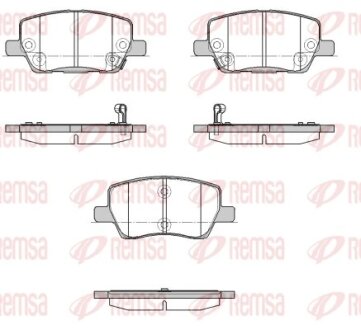 Колодки гальмівні дискові (комплект 4 шт) REMSA 1630.02