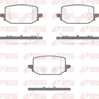 Колодки гальмівні дискові (комплект 4 шт) REMSA 1987.02