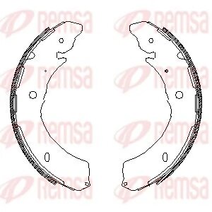 Колодка гальм. барабан. задн. REMSA 4549.00