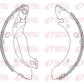 Колодки зад (барабан) CHRYSLER REMSA 4633.00