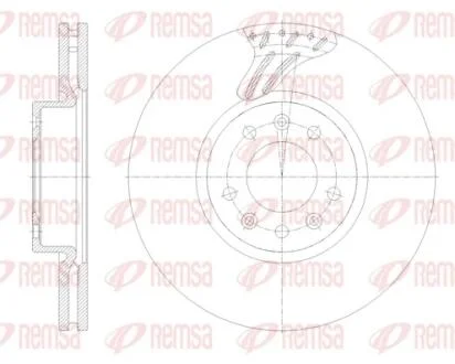 Диск гальмівний REMSA 62122.10