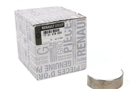 Вкладыши коренные STD TRAFIC,LAGUNA II mot. 1.9 DCI комплект RENAULT 77 01 478 839