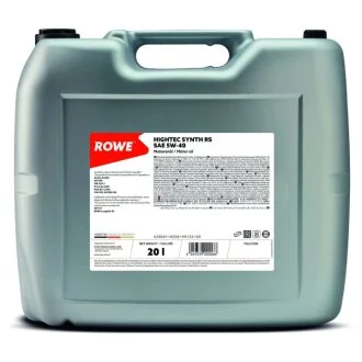 Олива моторна HIGHTEC SYNTH RS SAE 5W-40 (20L) ROWE 20001-0200-99