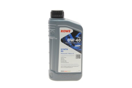 Олива моторна HIGHTEC SYNTH RS SAE 0W-40 (1 L) ROWE 20020-0010-99