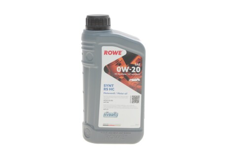 Олива моторна HIGHTEC SYNT RS HC SAE 0W-20 (1 L) ROWE 20134-0010-99