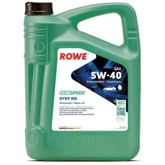 Олива моторна SUNSPEED SYNT RSi SAE 5W-40 (5 L) ROWE 4920068-0050-99