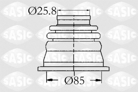 Ремонтний комплект пильника шруса з елементами монтажу SASIC 4003408