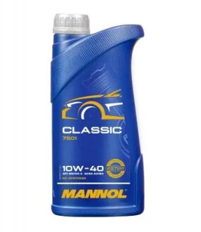 Масло ДВС 10W-40 Classic SN/CH-4, ACEA A3/B4, 1л, п/синт. Mannol MN75011